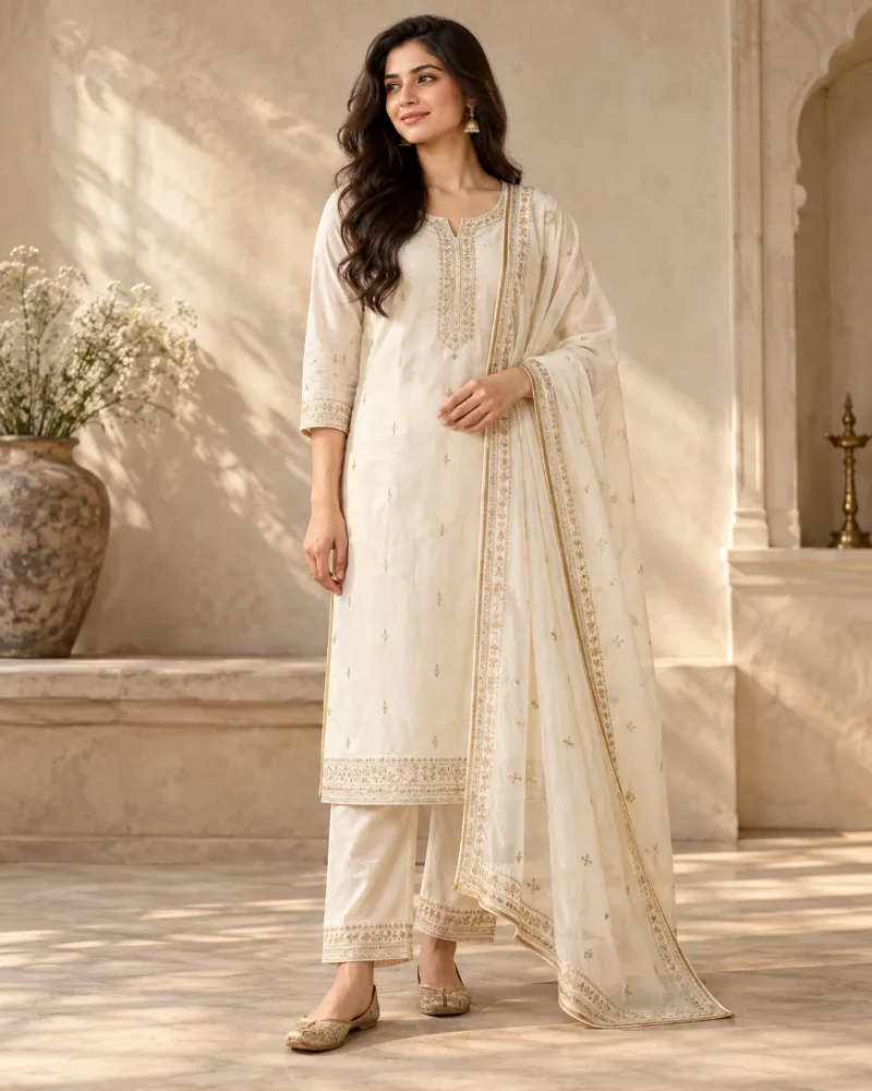 Elegant Ivory Traditional Portrait